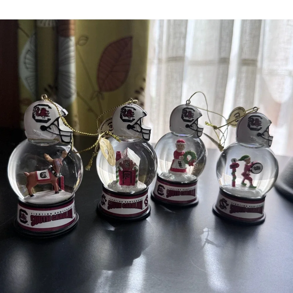 Danbury Mint University of South Carolina Gamecocks Snow Globes Lot of 13 w/ Box
